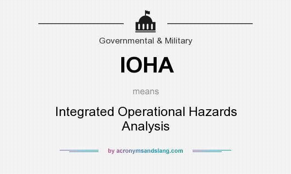 What does IOHA mean? It stands for Integrated Operational Hazards Analysis