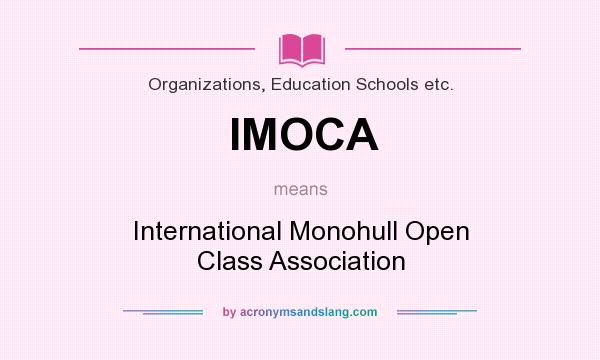 What does IMOCA mean? It stands for International Monohull Open Class Association
