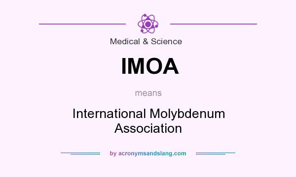 What does IMOA mean? It stands for International Molybdenum Association