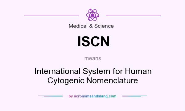 What does ISCN mean? It stands for International System for Human Cytogenic Nomenclature
