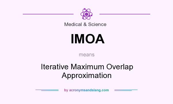 What does IMOA mean? It stands for Iterative Maximum Overlap Approximation