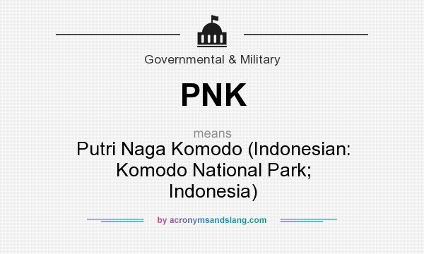 What does PNK mean? It stands for Putri Naga Komodo (Indonesian: Komodo National Park; Indonesia)