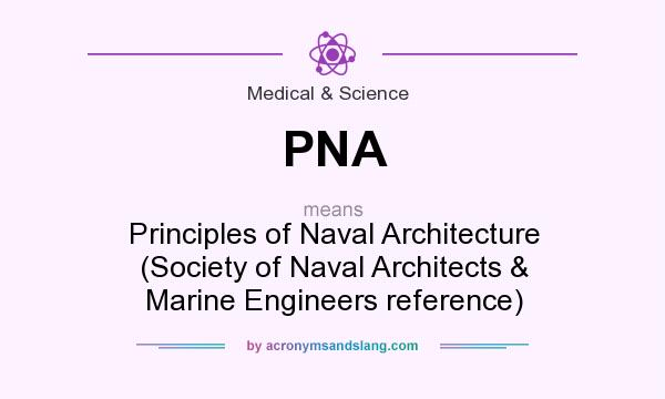 What does PNA mean? It stands for Principles of Naval Architecture (Society of Naval Architects & Marine Engineers reference)