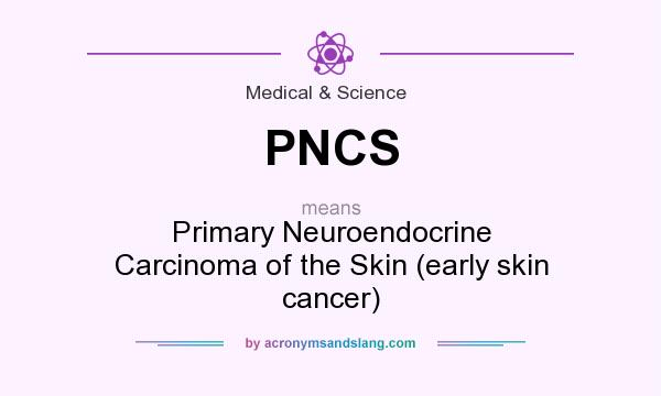 What does PNCS mean? It stands for Primary Neuroendocrine Carcinoma of the Skin (early skin cancer)