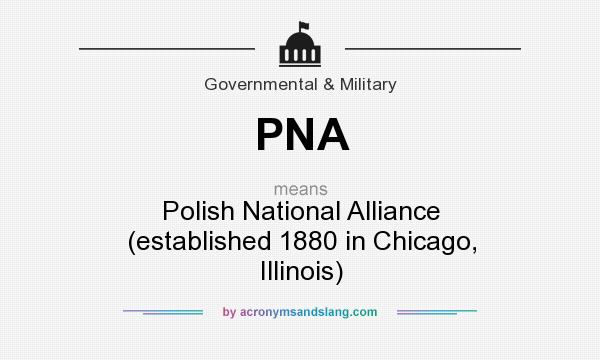 What does PNA mean? It stands for Polish National Alliance (established 1880 in Chicago, Illinois)