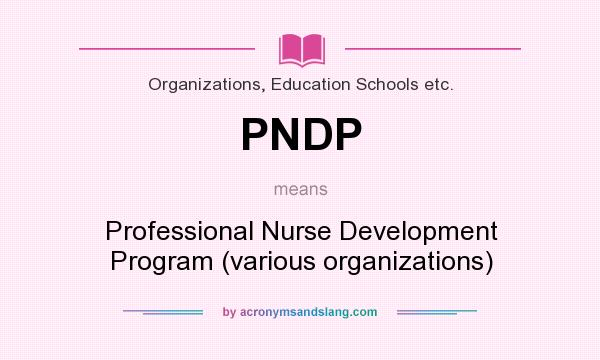 What does PNDP mean? It stands for Professional Nurse Development Program (various organizations)