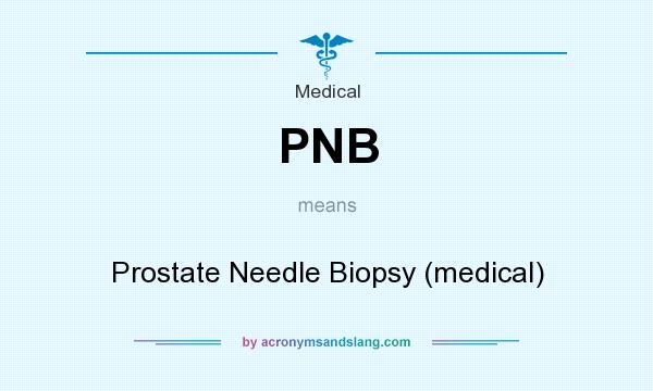What does PNB mean? It stands for Prostate Needle Biopsy (medical)