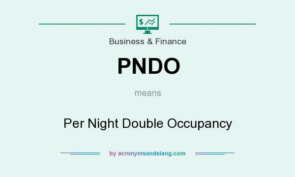 What does PNDO mean? It stands for Per Night Double Occupancy
