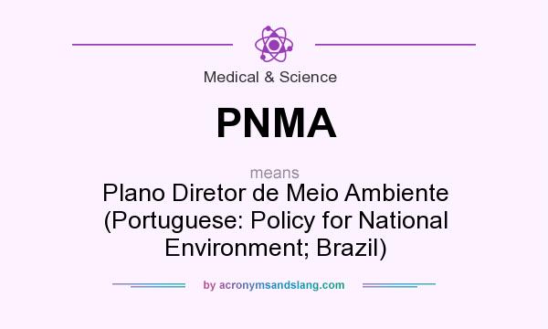 What does PNMA mean? It stands for Plano Diretor de Meio Ambiente (Portuguese: Policy for National Environment; Brazil)