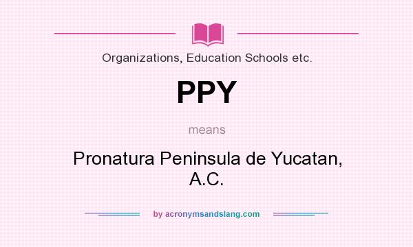 What does PPY mean? It stands for Pronatura Peninsula de Yucatan, A.C.
