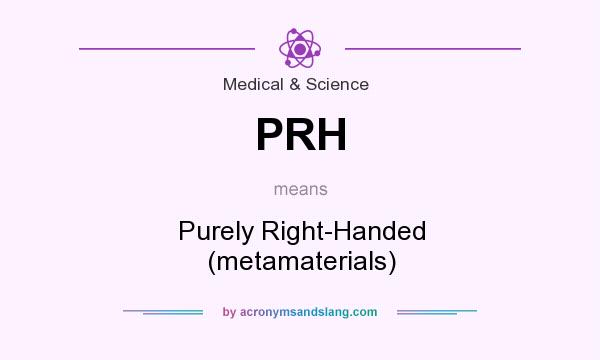 What does PRH mean? It stands for Purely Right-Handed (metamaterials)