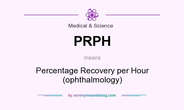 What does PRPH mean? It stands for Percentage Recovery per Hour (ophthalmology)