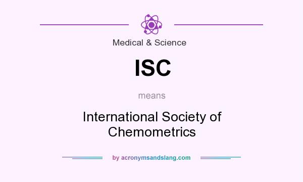What does ISC mean? It stands for International Society of Chemometrics