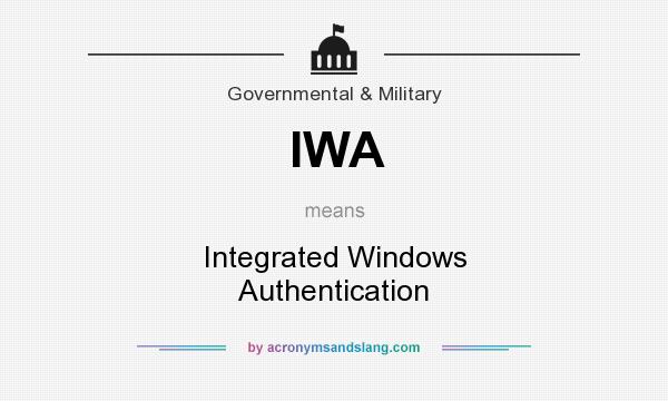 What does IWA mean? It stands for Integrated Windows Authentication