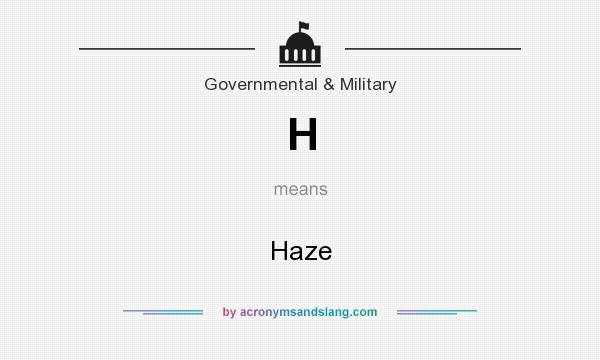 What does H mean? It stands for Haze