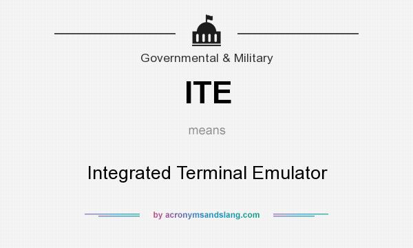 What does ITE mean? It stands for Integrated Terminal Emulator