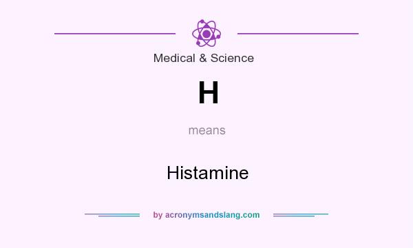 What does H mean? It stands for Histamine