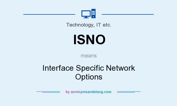 What does ISNO mean? It stands for Interface Specific Network Options