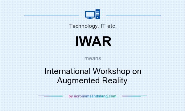 What does IWAR mean? It stands for International Workshop on Augmented Reality