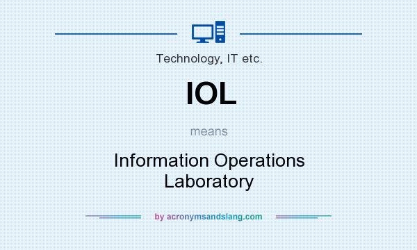 What does IOL mean? It stands for Information Operations Laboratory