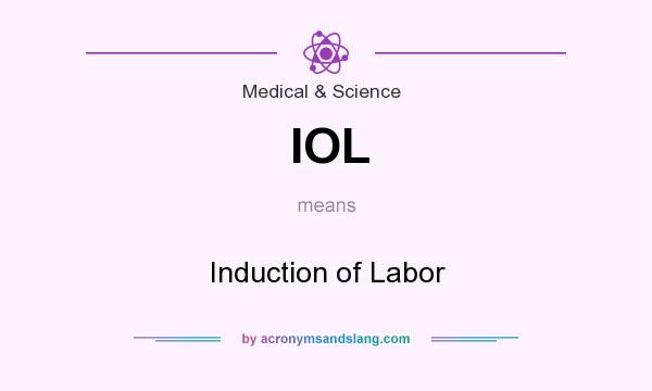What does IOL mean? It stands for Induction of Labor