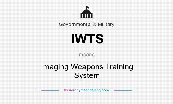 What does IWTS mean? It stands for Imaging Weapons Training System