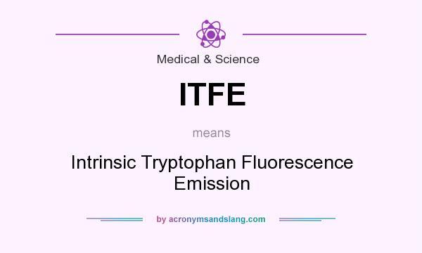 What does ITFE mean? It stands for Intrinsic Tryptophan Fluorescence Emission