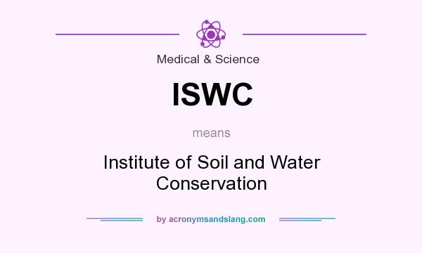 What does ISWC mean? It stands for Institute of Soil and Water Conservation