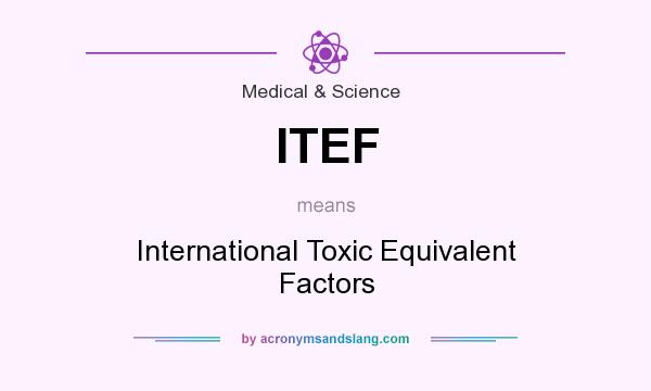 What does ITEF mean? It stands for International Toxic Equivalent Factors