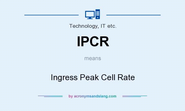What does IPCR mean? It stands for Ingress Peak Cell Rate