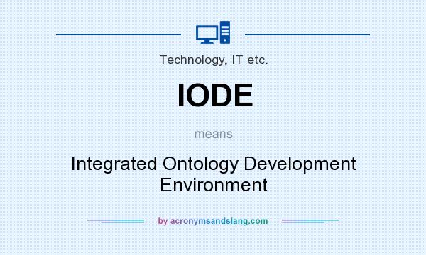 What does IODE mean? It stands for Integrated Ontology Development Environment