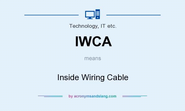 What does IWCA mean? It stands for Inside Wiring Cable