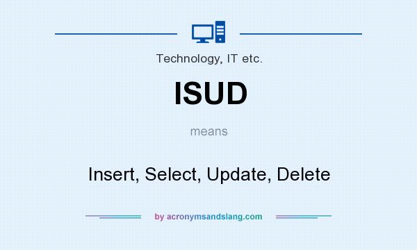 What does ISUD mean? It stands for Insert, Select, Update, Delete