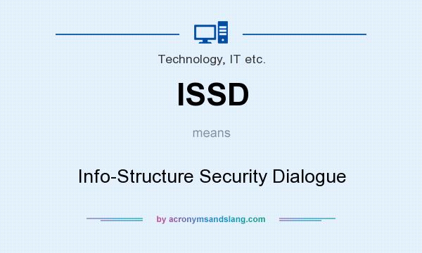 What does ISSD mean? It stands for Info-Structure Security Dialogue