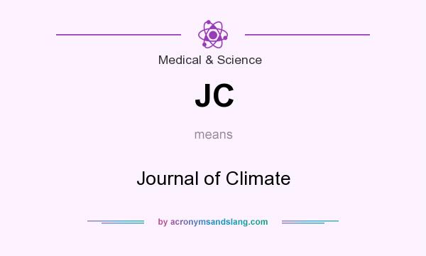 What does JC mean? It stands for Journal of Climate