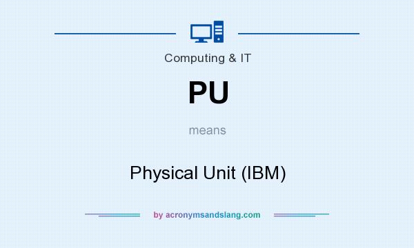 What does PU mean? It stands for Physical Unit (IBM)