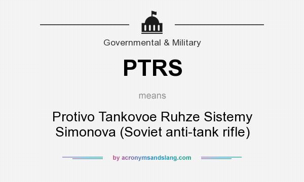 What does PTRS mean? It stands for Protivo Tankovoe Ruhze Sistemy Simonova (Soviet anti-tank rifle)
