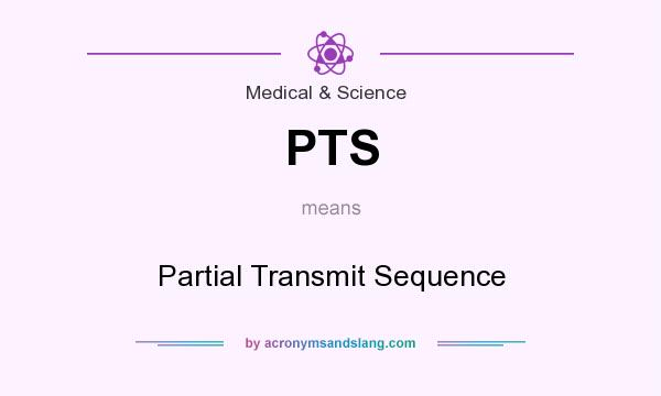 What does PTS mean? It stands for Partial Transmit Sequence