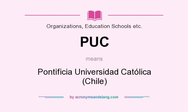 What does PUC mean? It stands for Pontificia Universidad Católica (Chile)