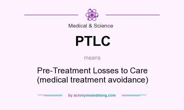What does PTLC mean? It stands for Pre-Treatment Losses to Care (medical treatment avoidance)
