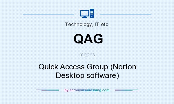 What does QAG mean? It stands for Quick Access Group (Norton Desktop software)