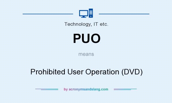 What does PUO mean? It stands for Prohibited User Operation (DVD)