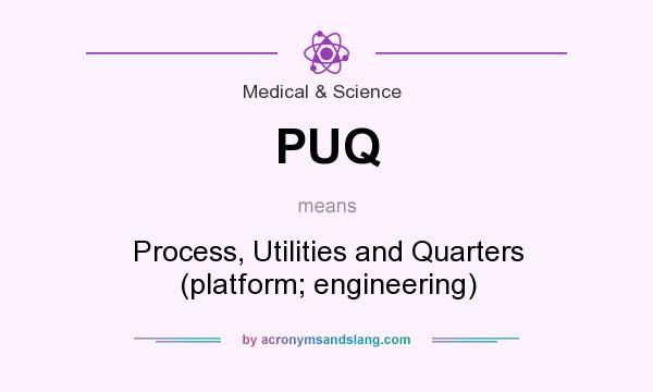 What does PUQ mean? It stands for Process, Utilities and Quarters (platform; engineering)
