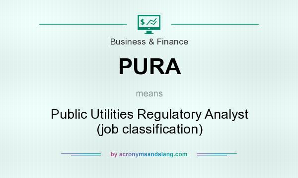 What does PURA mean? It stands for Public Utilities Regulatory Analyst (job classification)