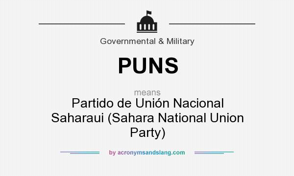 What does PUNS mean? It stands for Partido de Unión Nacional Saharaui (Sahara National Union Party)