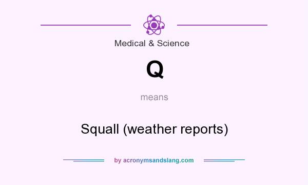 What does Q mean? It stands for Squall (weather reports)