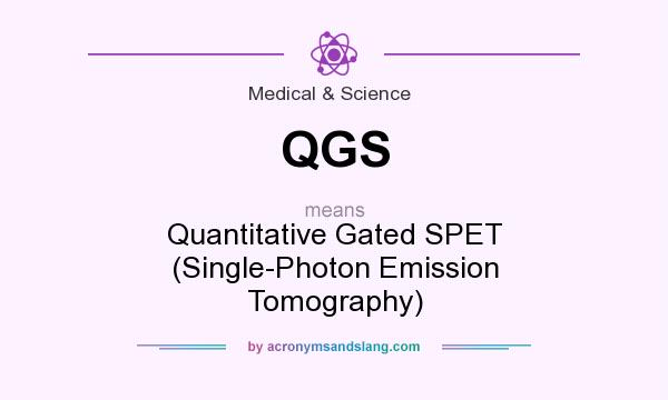 What does QGS mean? It stands for Quantitative Gated SPET (Single-Photon Emission Tomography)
