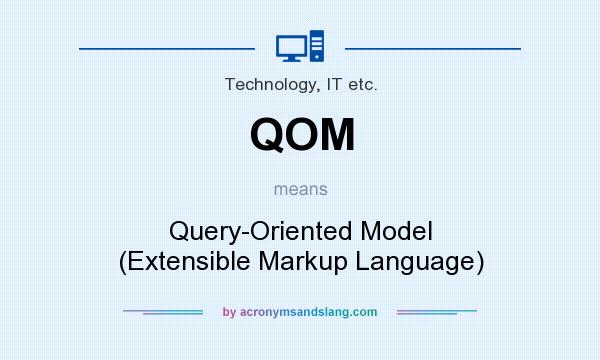 What does QOM mean? It stands for Query-Oriented Model (Extensible Markup Language)