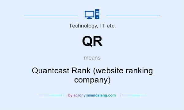 What does QR mean? It stands for Quantcast Rank (website ranking company)
