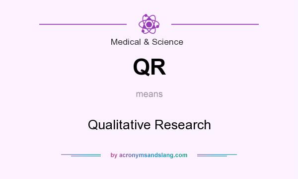 What does QR mean? It stands for Qualitative Research